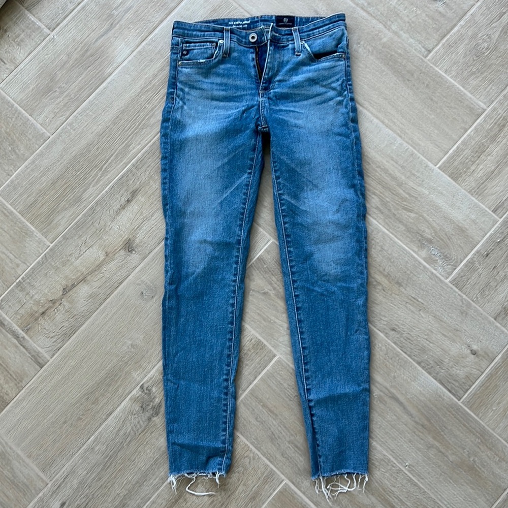 AG Stevie skinny ankle raw hem 25 R
